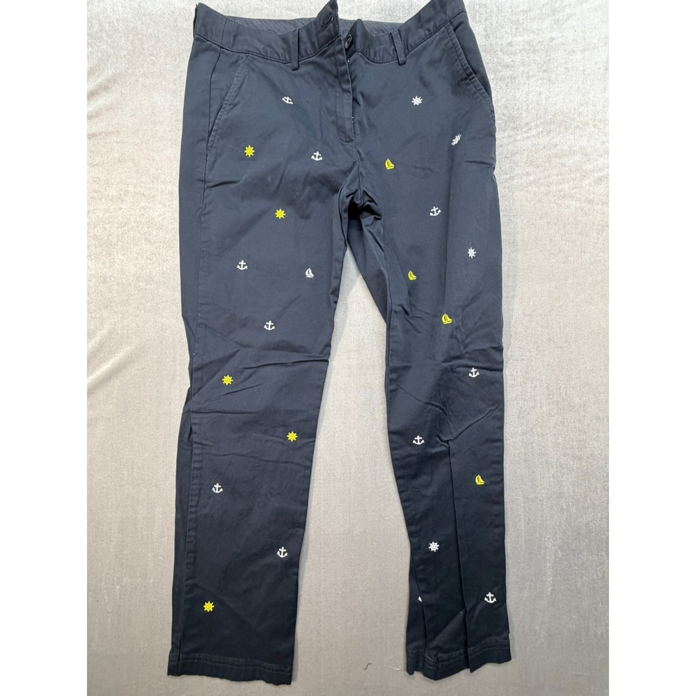 Vintage Brooks Brothers Red‎ Fleece Women Dress Pants All over Print Size 6 Blue